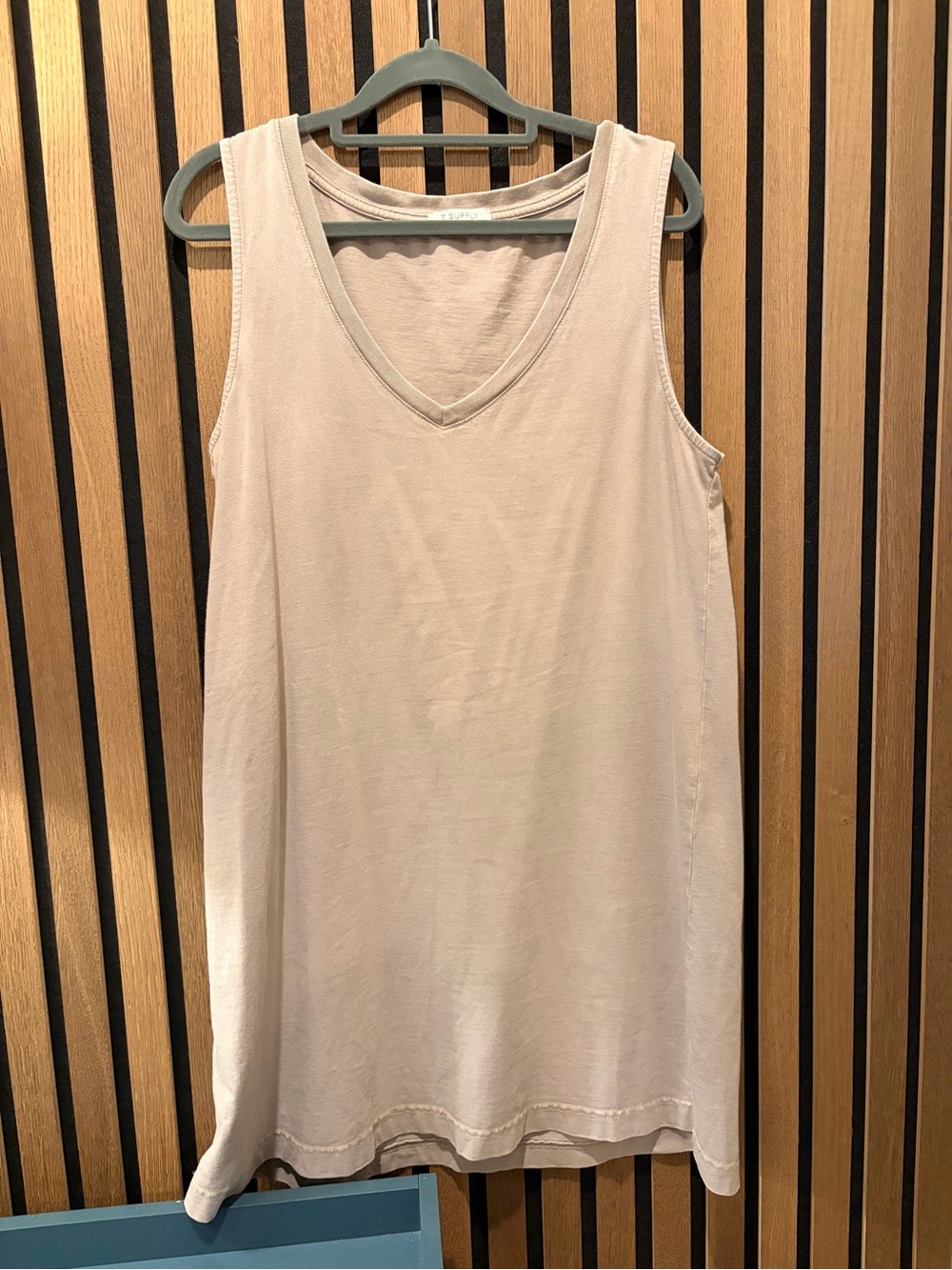 Z Supply V-Neck Scout dress in Light Beige